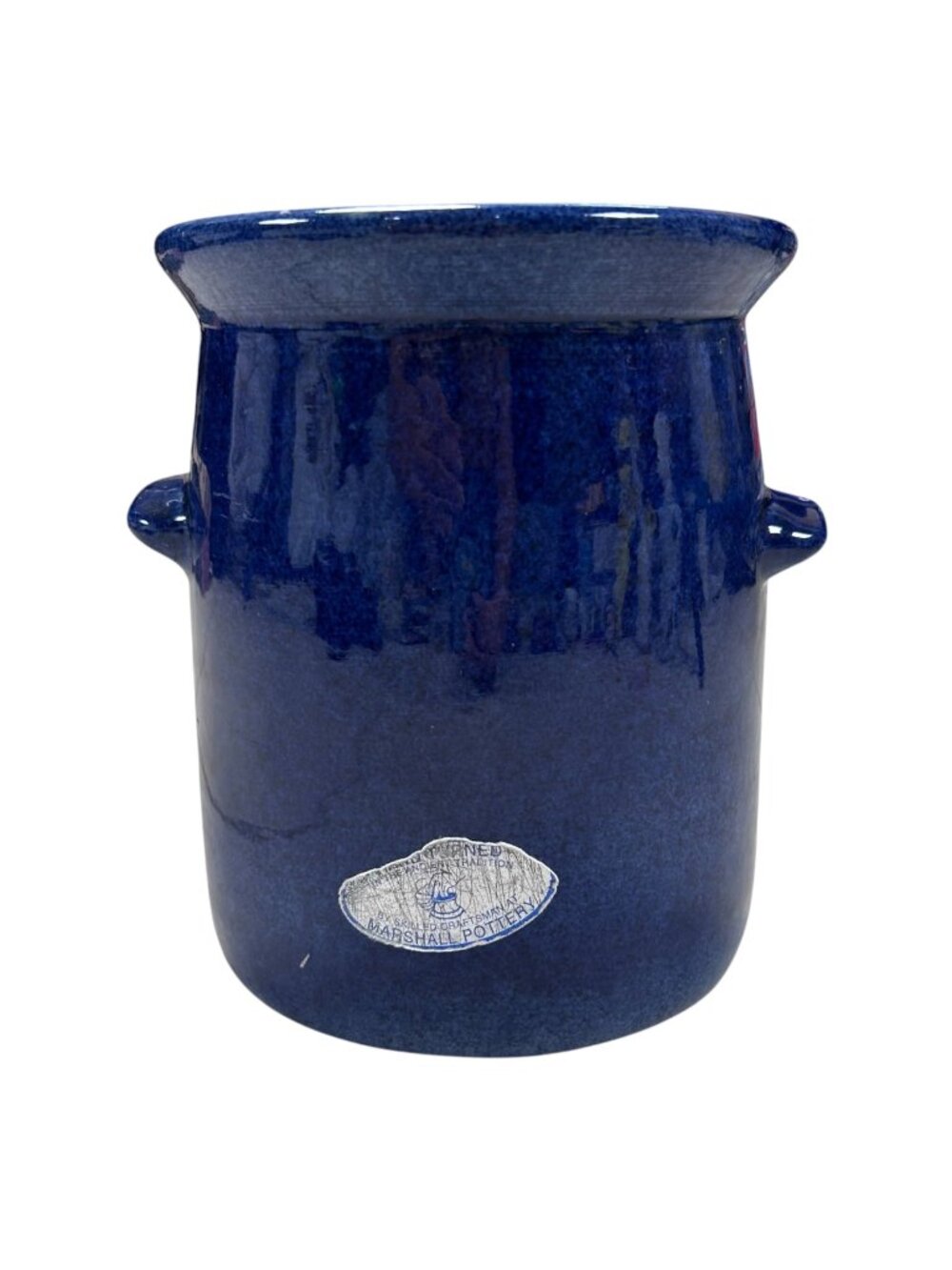 Brian Miller Pottery Cobalt Blue Ceramic Crock Grannycore Canister
